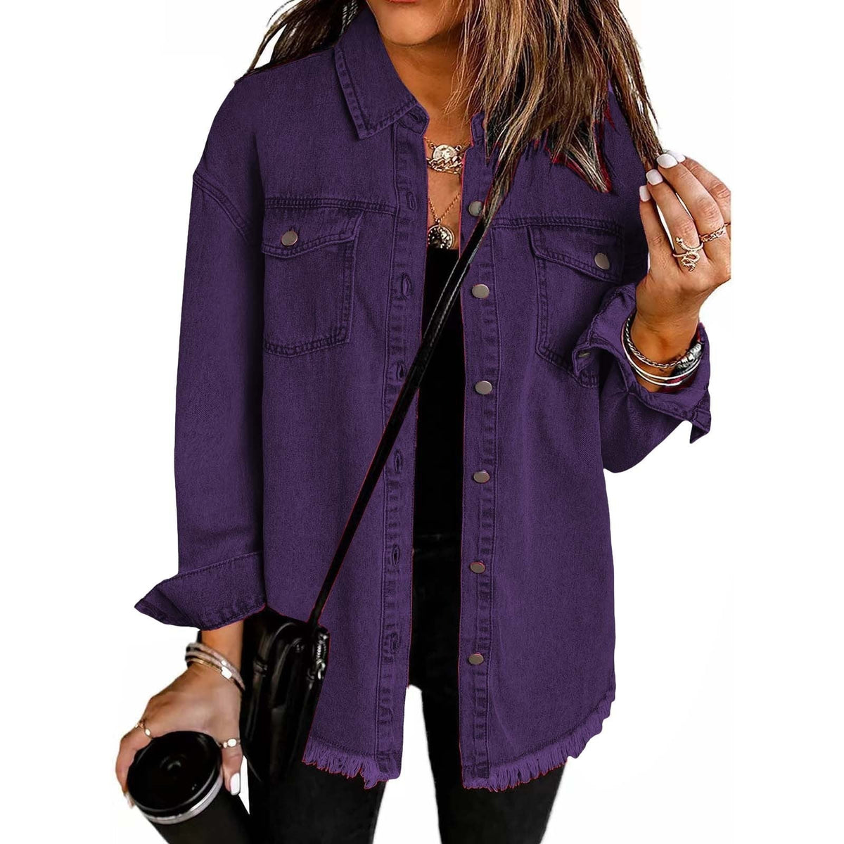Sylvette – Laundered Oversized Denim Overshirt Jacket for Women – view 11