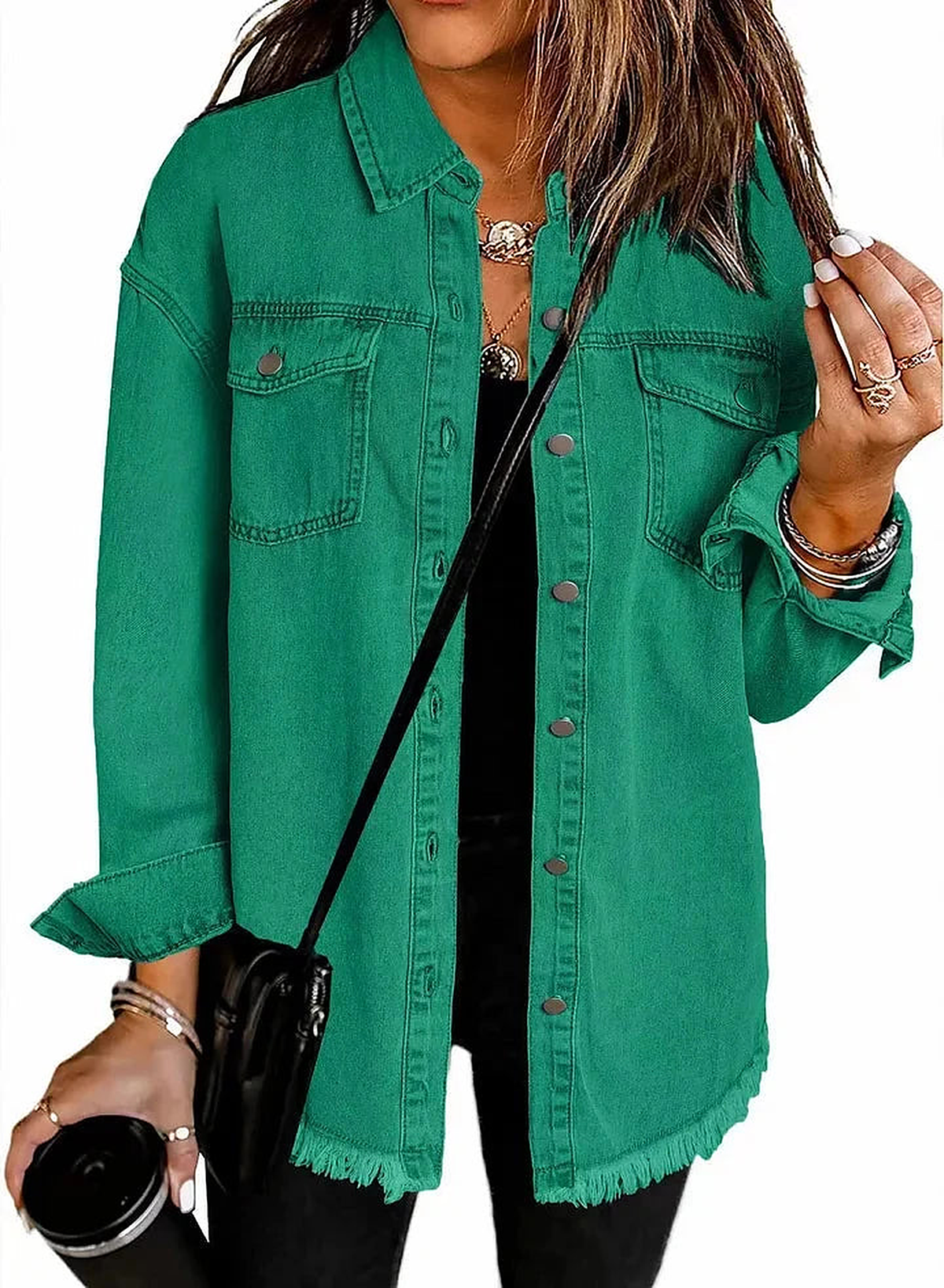 Sylvette – Laundered Oversized Denim Overshirt Jacket for Women – view 14