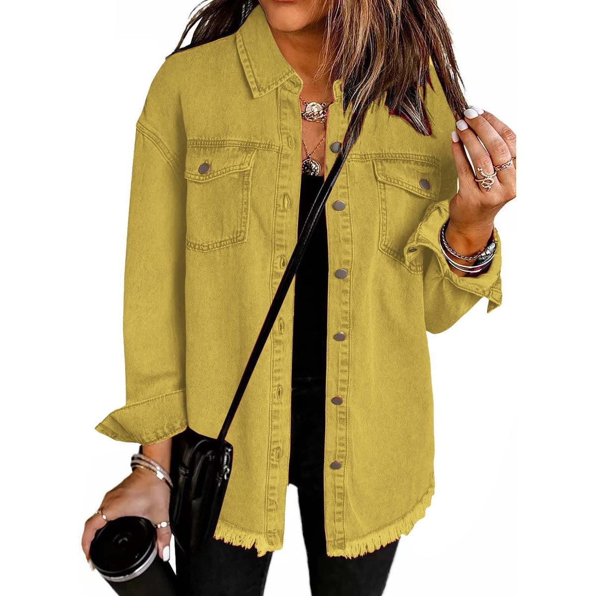 Sylvette – Laundered Oversized Denim Overshirt Jacket for Women – view 15
