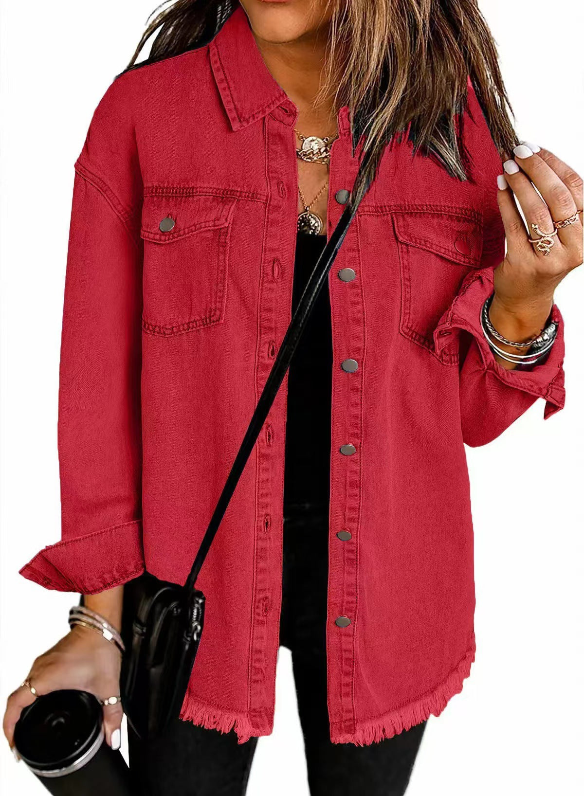 Sylvette – Laundered Oversized Denim Overshirt Jacket for Women – view 7