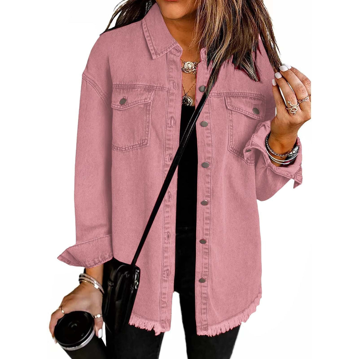 Sylvette – Laundered Oversized Denim Overshirt Jacket for Women – view 9