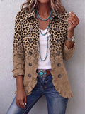 Tawny – Vintage Leopard Gradient Ruffle Jacket