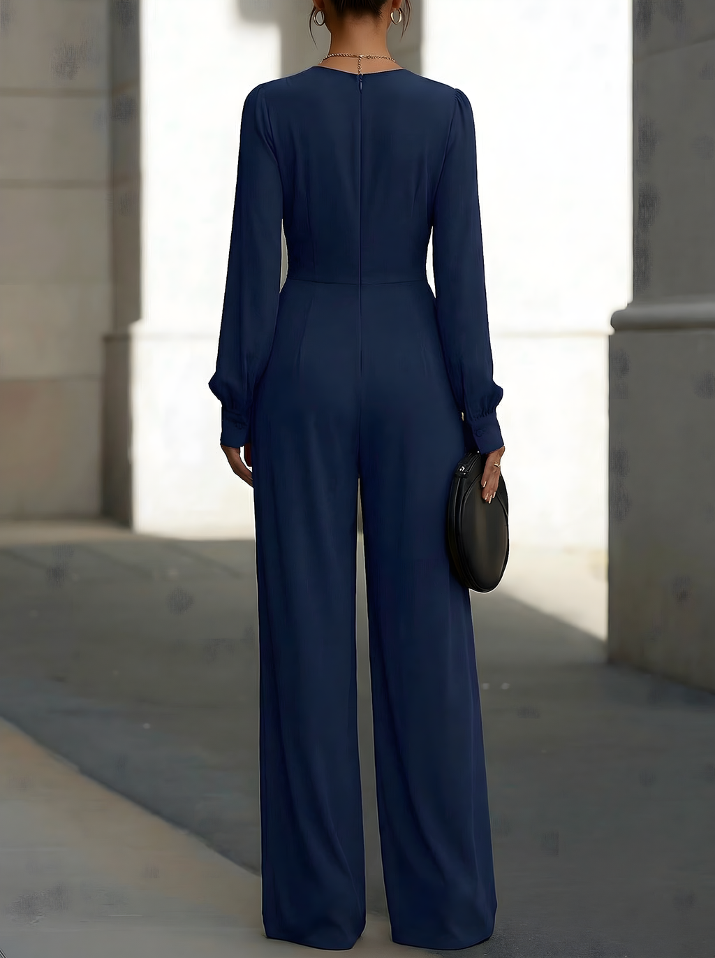 Keziah Long Sleeve Wide-Leg Jumpsuit - view 4