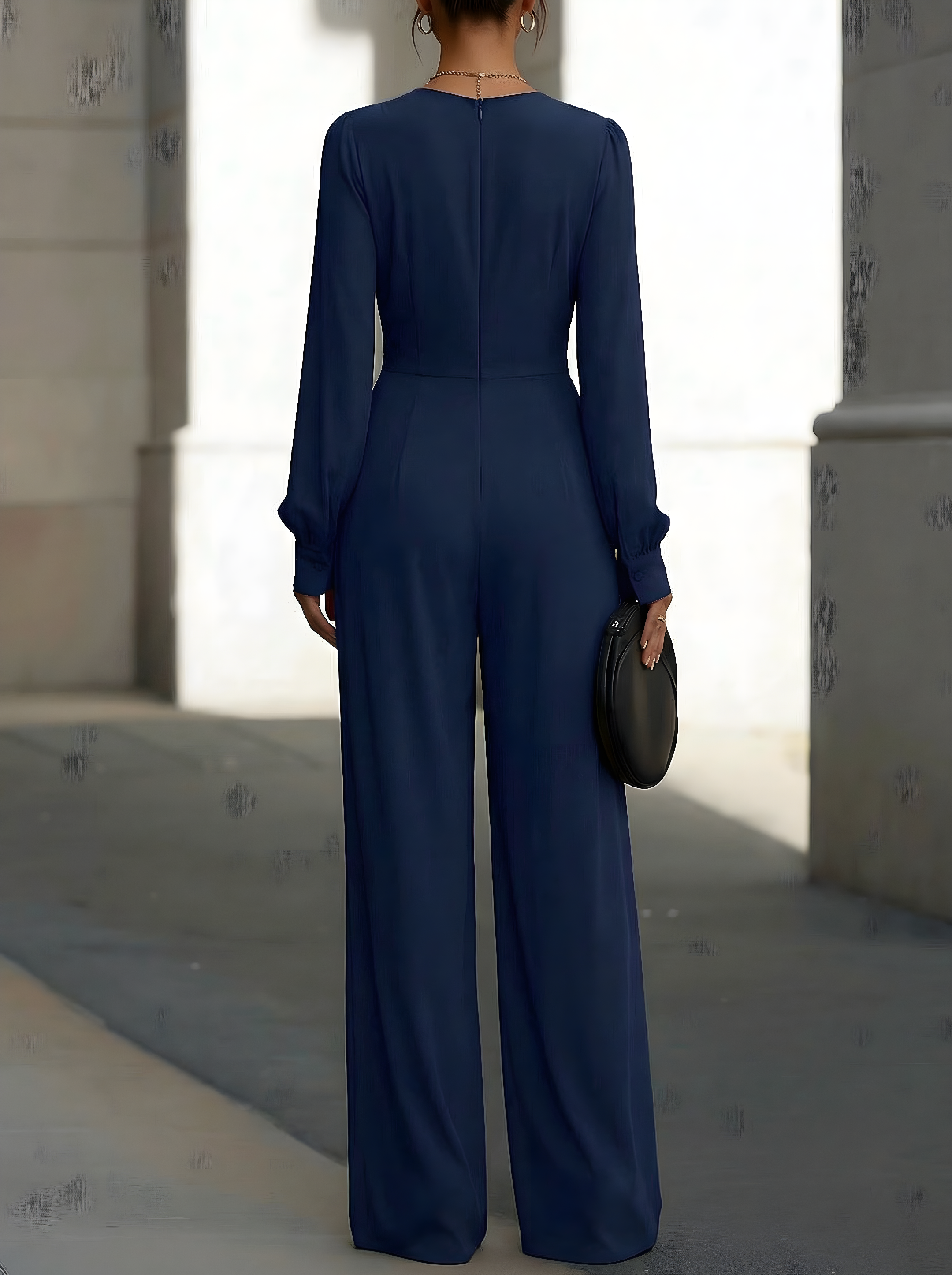Keziah Long Sleeve Wide-Leg Jumpsuit - view 4