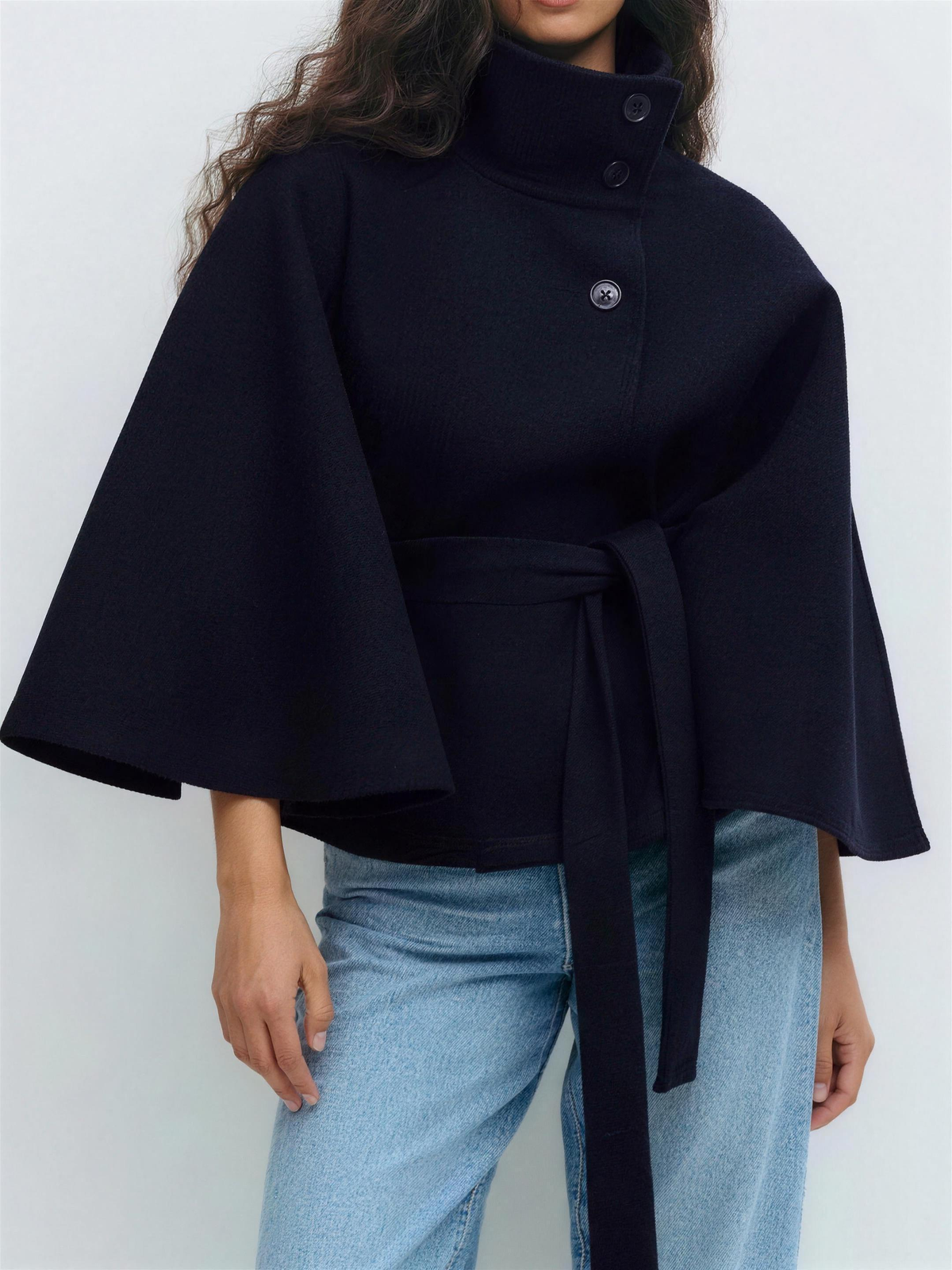 Vera – Statement Wool Blend Cape Coat for Women – view 2