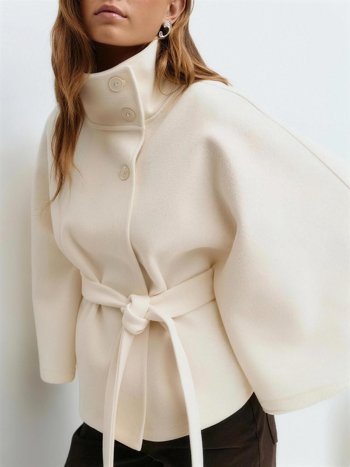 Vera – Statement Wool Blend Cape Coat for Women – view 5