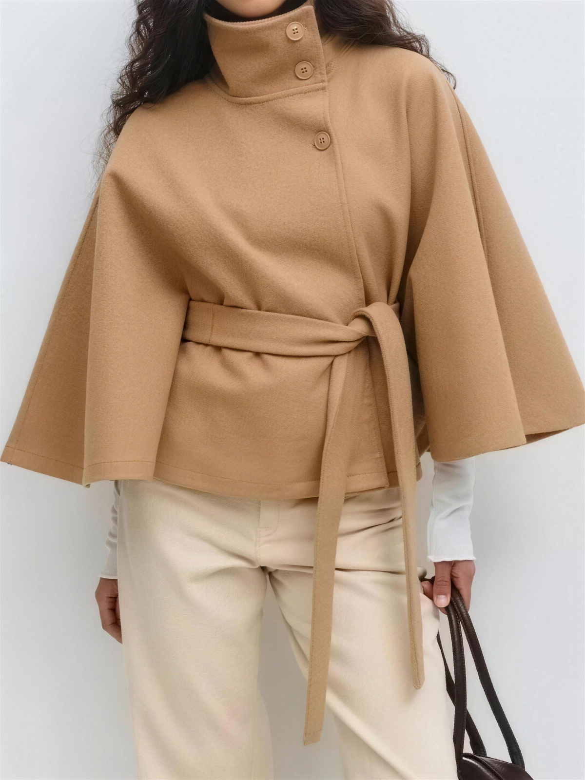 Vera – Statement Wool Blend Cape Coat for Women – view 6
