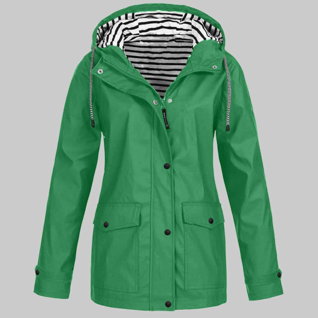Women's Water-Resistant Wind-Resistant Hooded Jacket – view 2