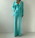 Women's Corset Top Set | Blazer Flare Pants Tailored