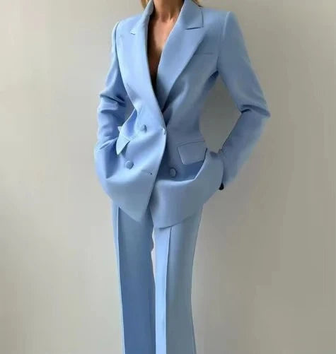 Women's Corset Top Set | Blazer Flare Pants Tailored