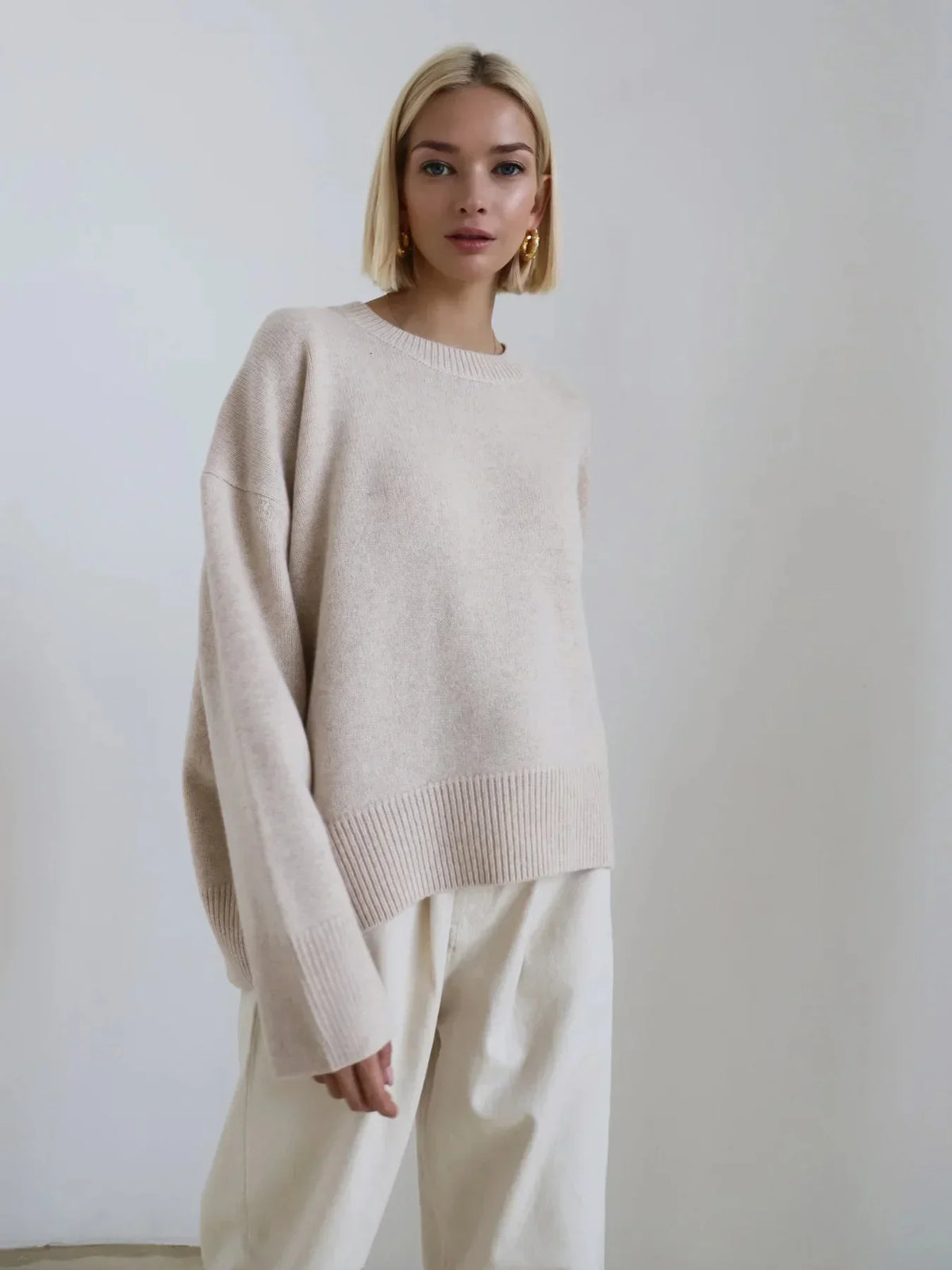Women's Crew Neck Jumper with Oversized Fit – view 15