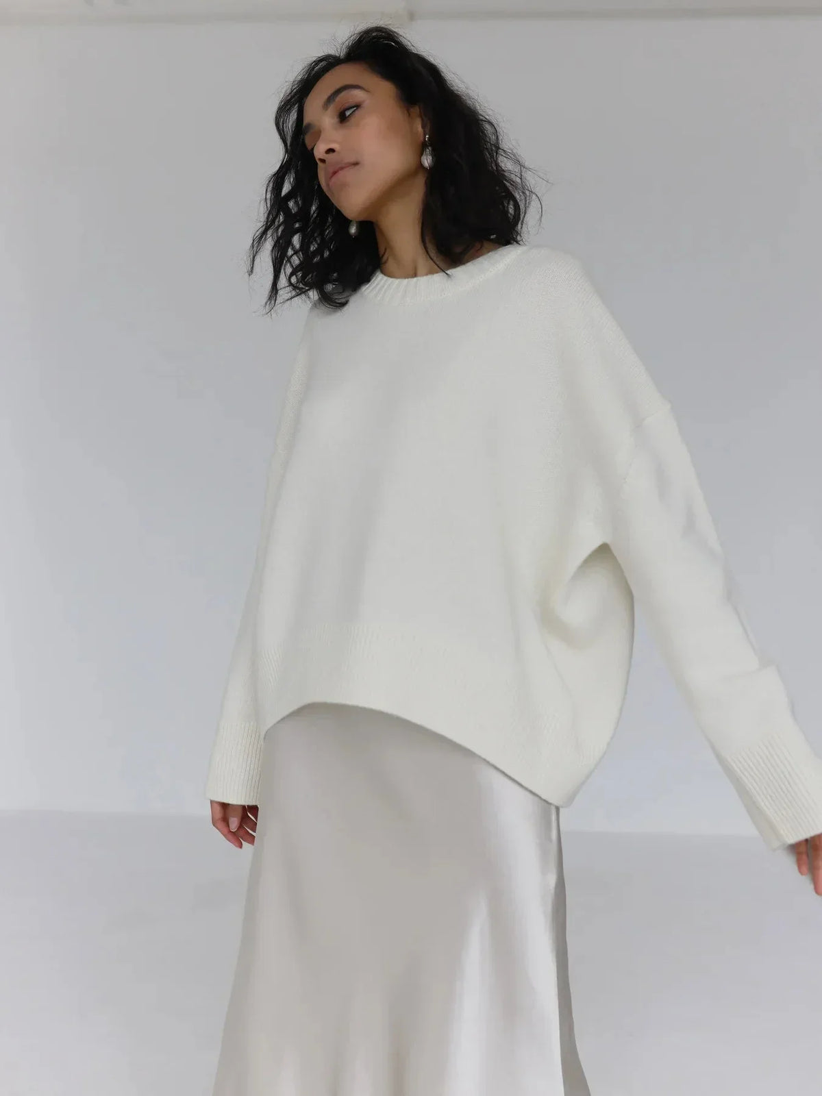 Women's Crew Neck Jumper with Oversized Fit – view 16
