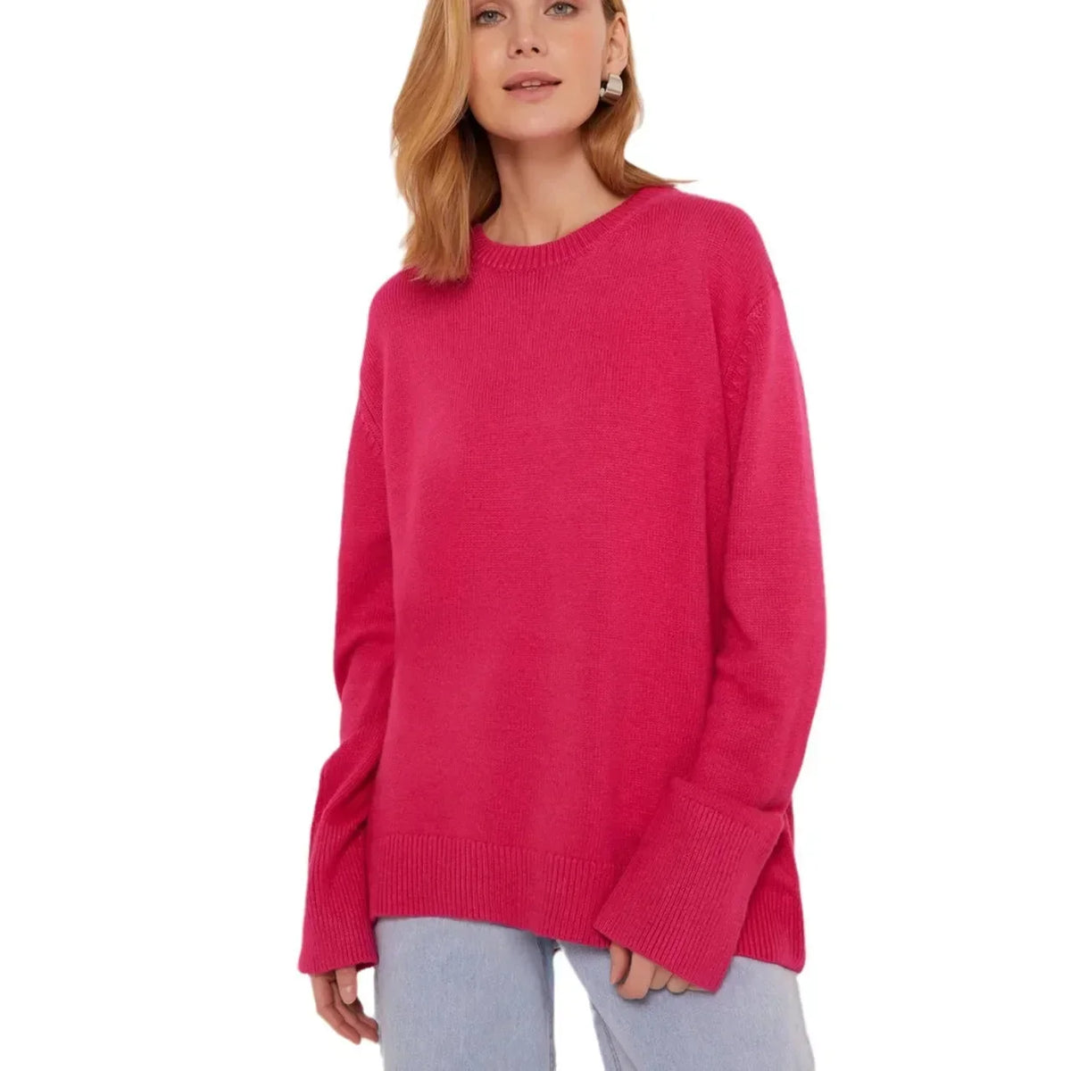Women's Crew Neck Jumper with Oversized Fit – view 5