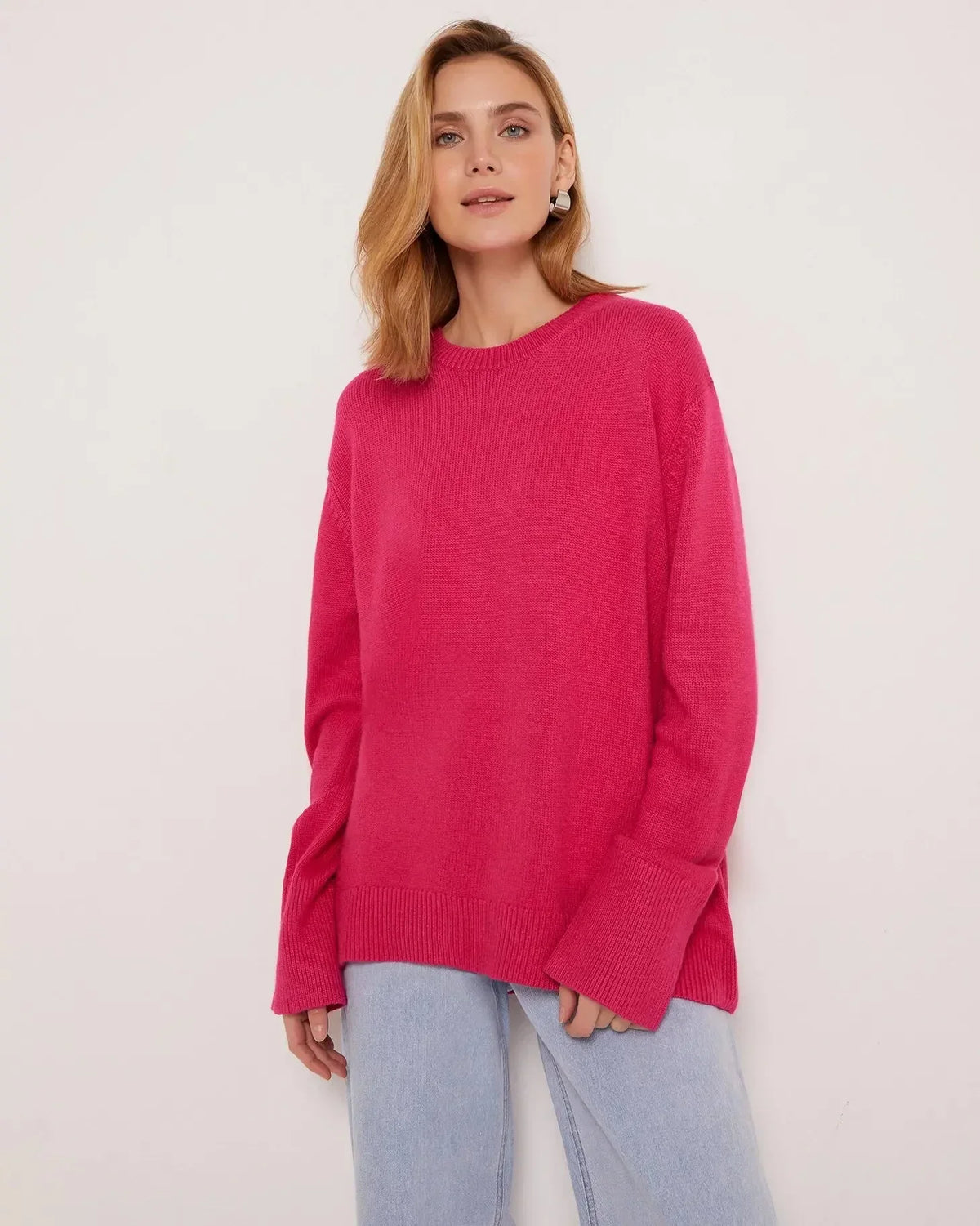 Women's Crew Neck Jumper with Oversized Fit – view 9