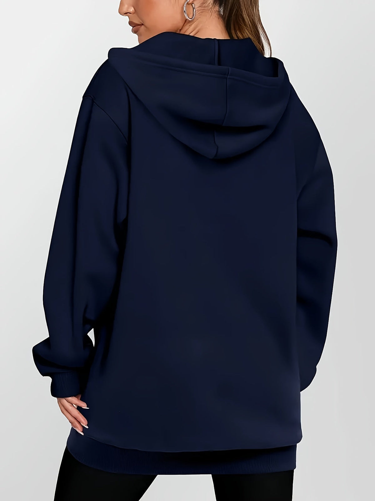 Women's Longline Hooded Jacket with Zip Front – view 6