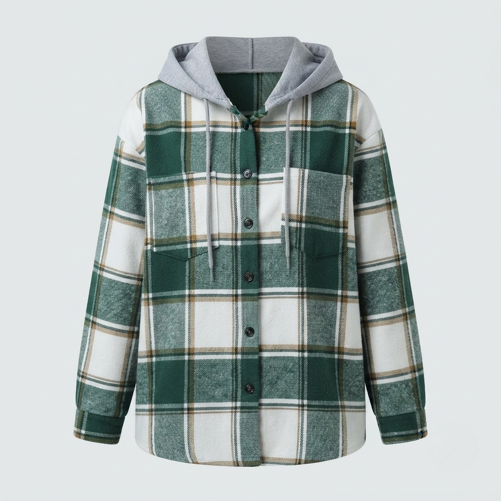 Women's Overshirt Hooded Shacket