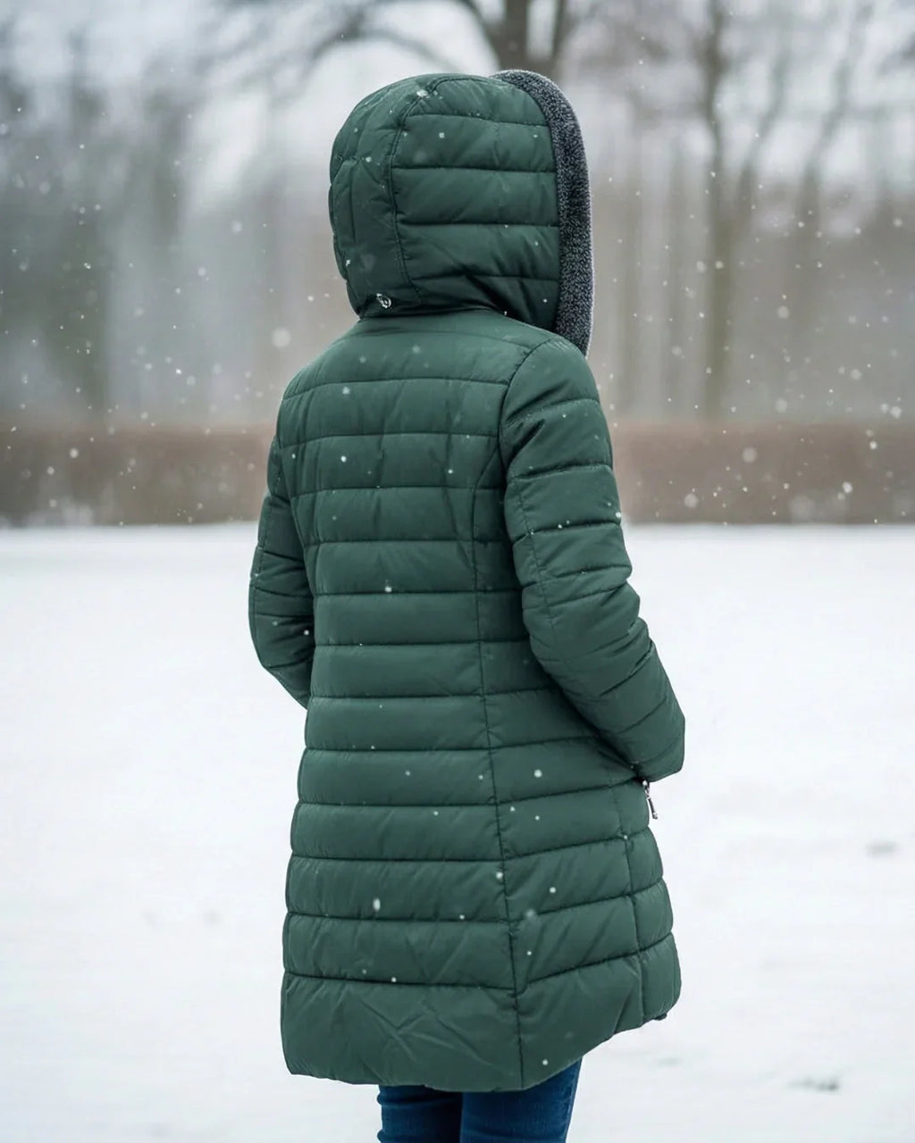 Women's Puffer Jacket | Hooded Quilted Zip Front Sherpa Lined