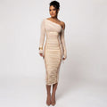 Women's Ruched One-Shoulder Dress