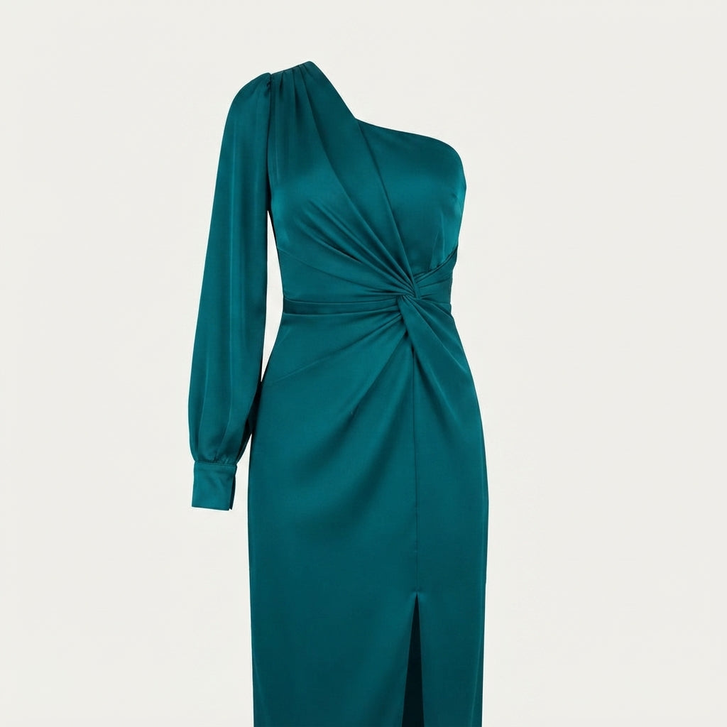 Women's Satin One-Shoulder Jumper