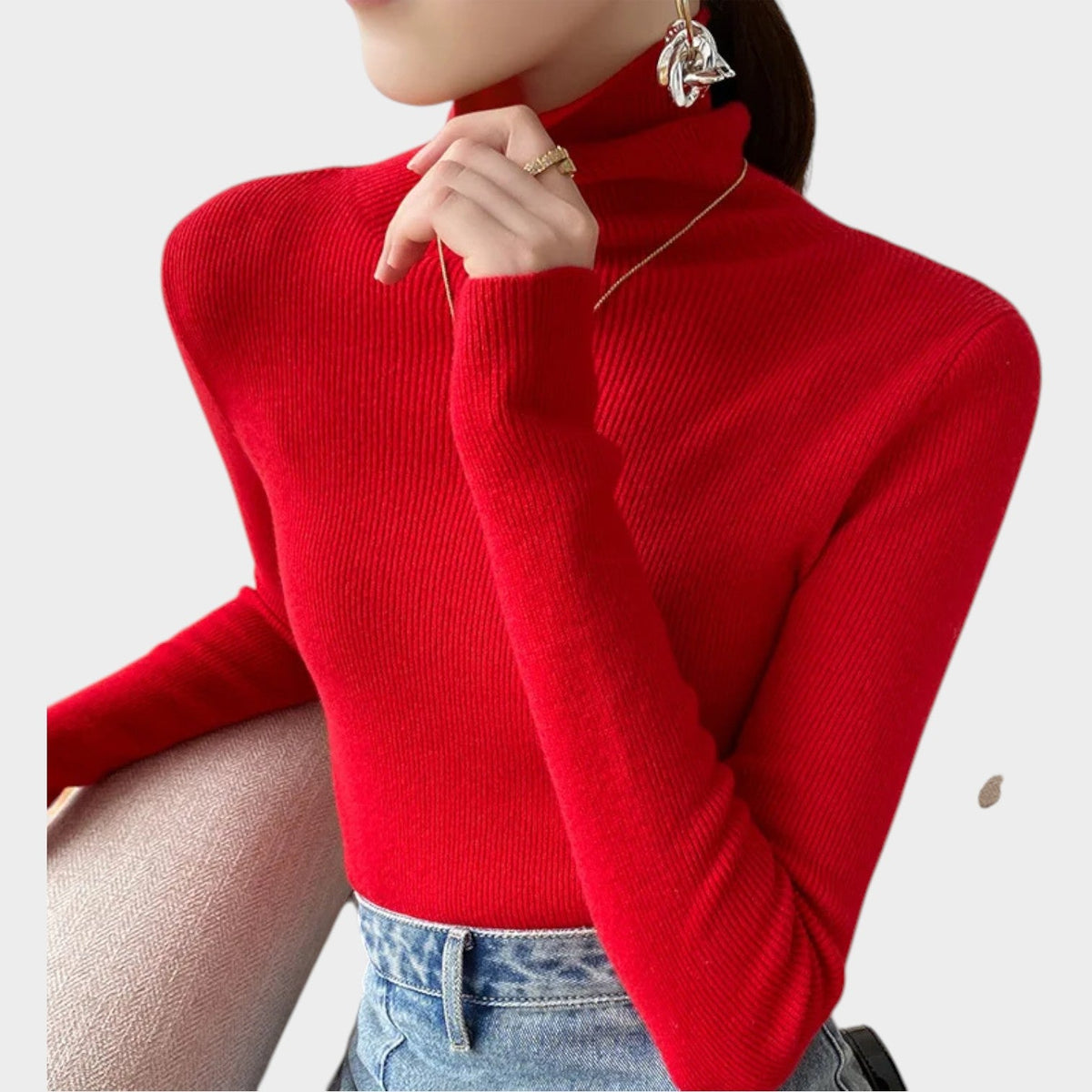 Women's Soft Knit Sweater Cozy Slim Fit – view 5