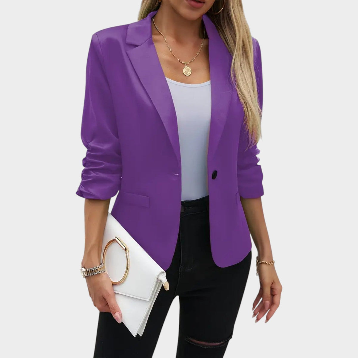 Women’s Blazer Casual Tailored Fit Single Button – view 11
