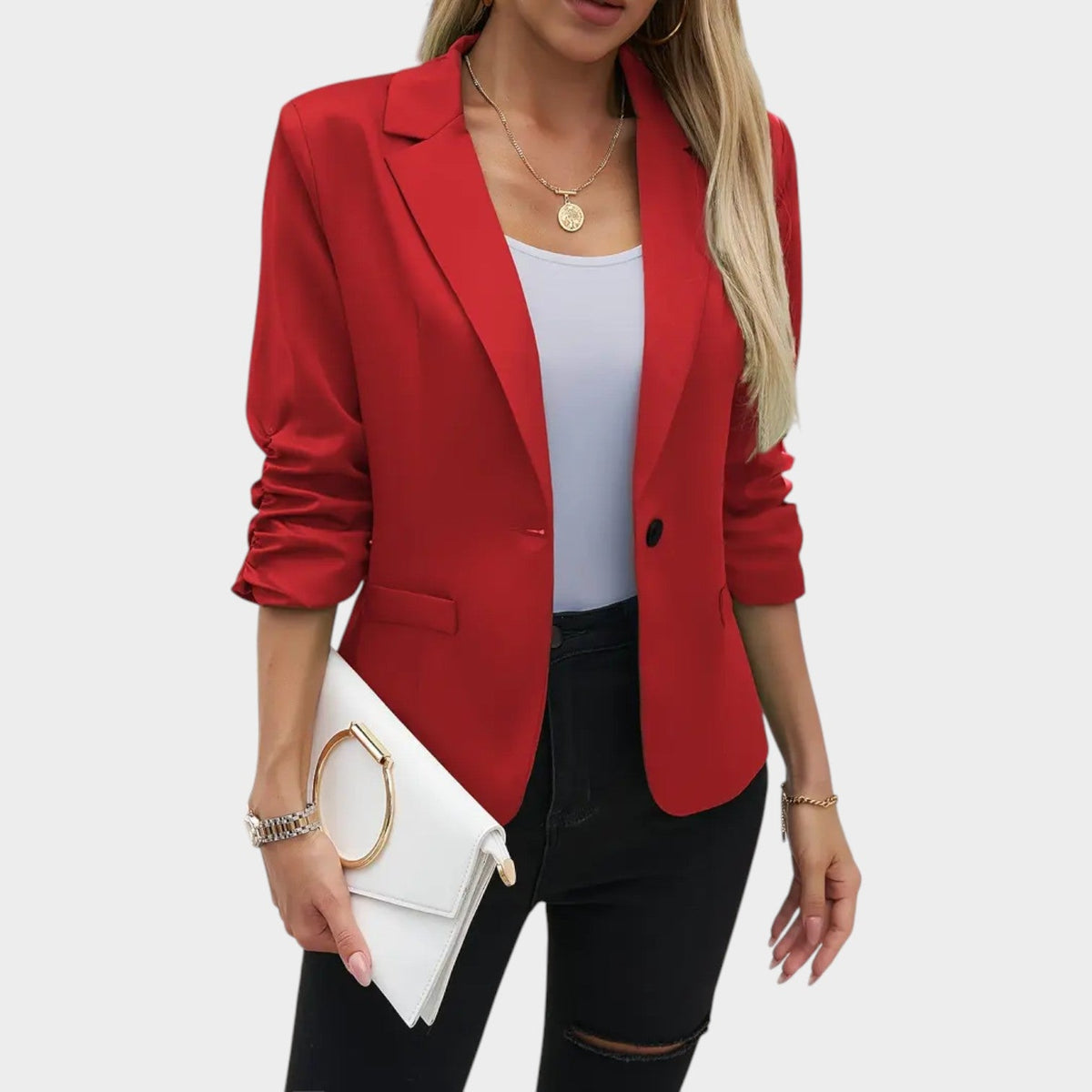 Women’s Blazer Casual Tailored Fit Single Button – view 4