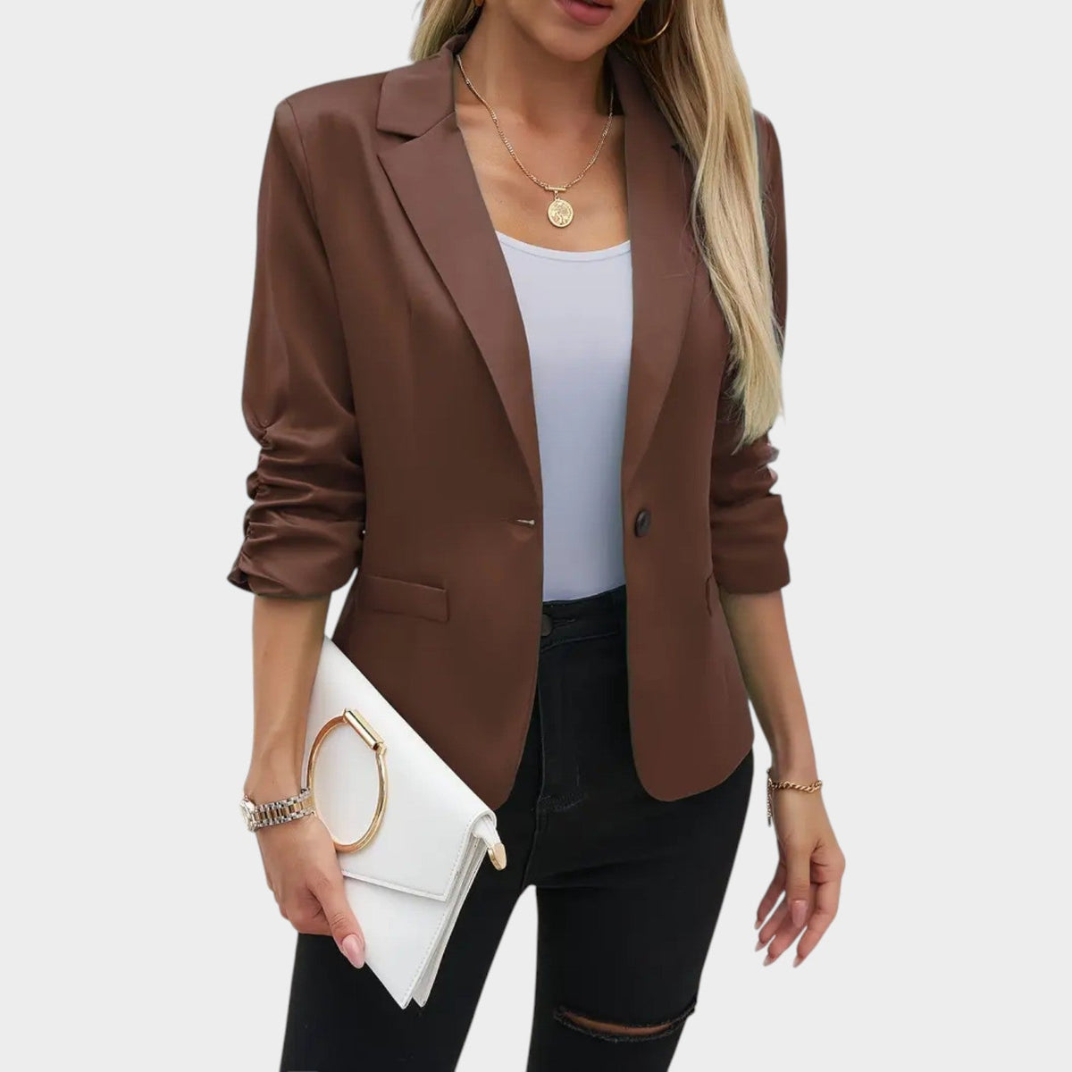Women’s Blazer Casual Tailored Fit Single Button – view 8