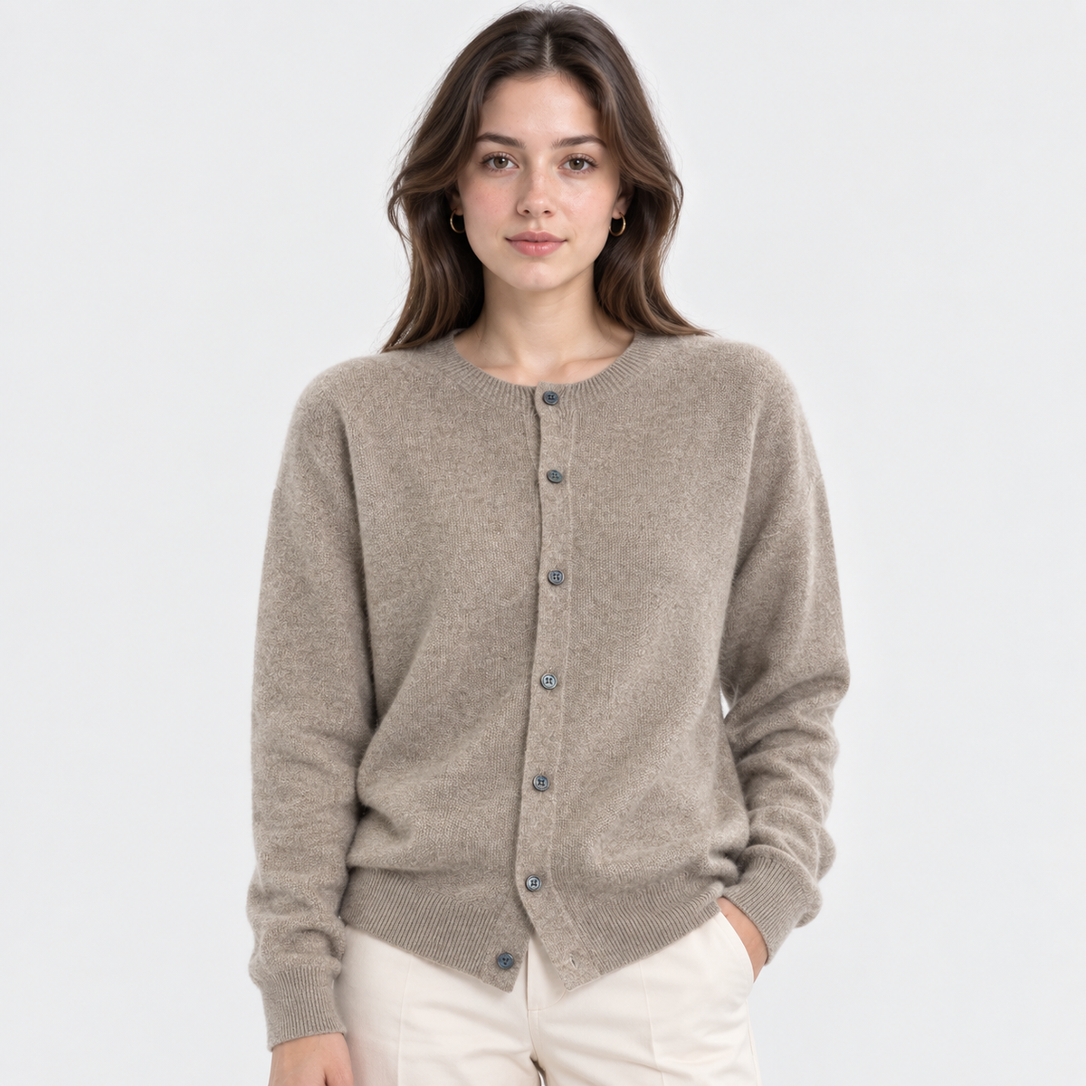 Women's Cashmere Look Cardigan Soft Button Front Knit Sweater – view 18