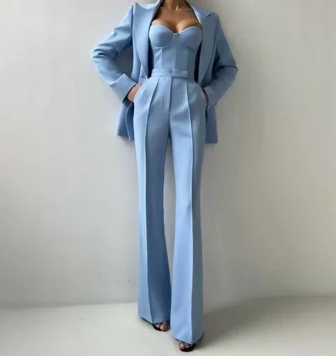 Women's Corset Top Set – Blazer Flare Pants Tailored – view 2
