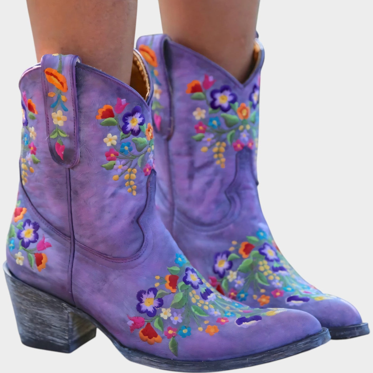 Women's Cowboy Boots Floral Embroidered Western Inspired – view 7