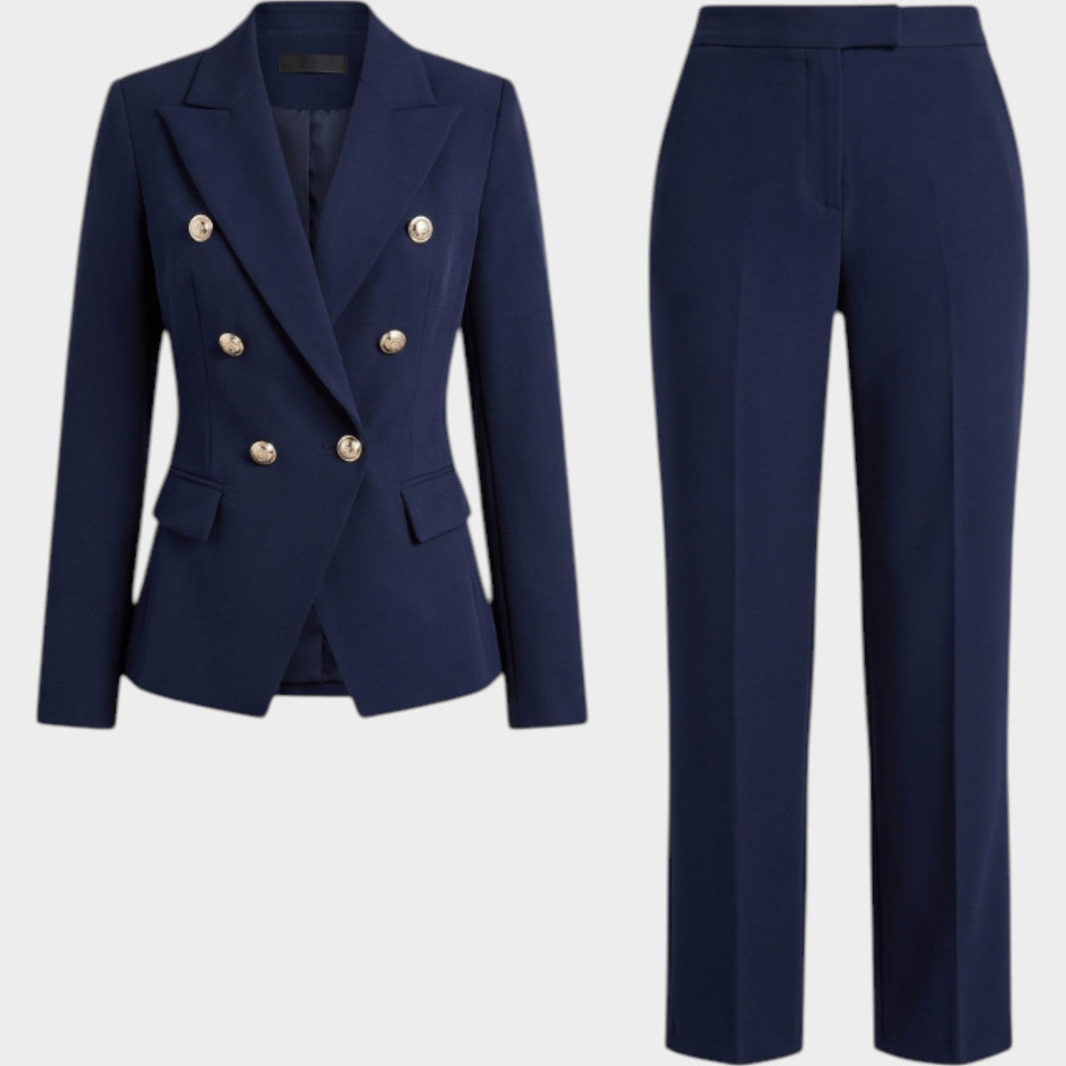 Women's Double-Breasted Suit Set