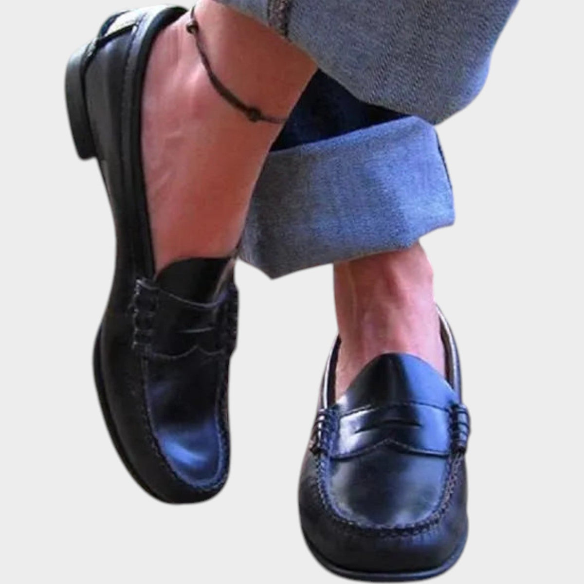 Women's Faux Leather Penny Loafers Slip On Design – view 3