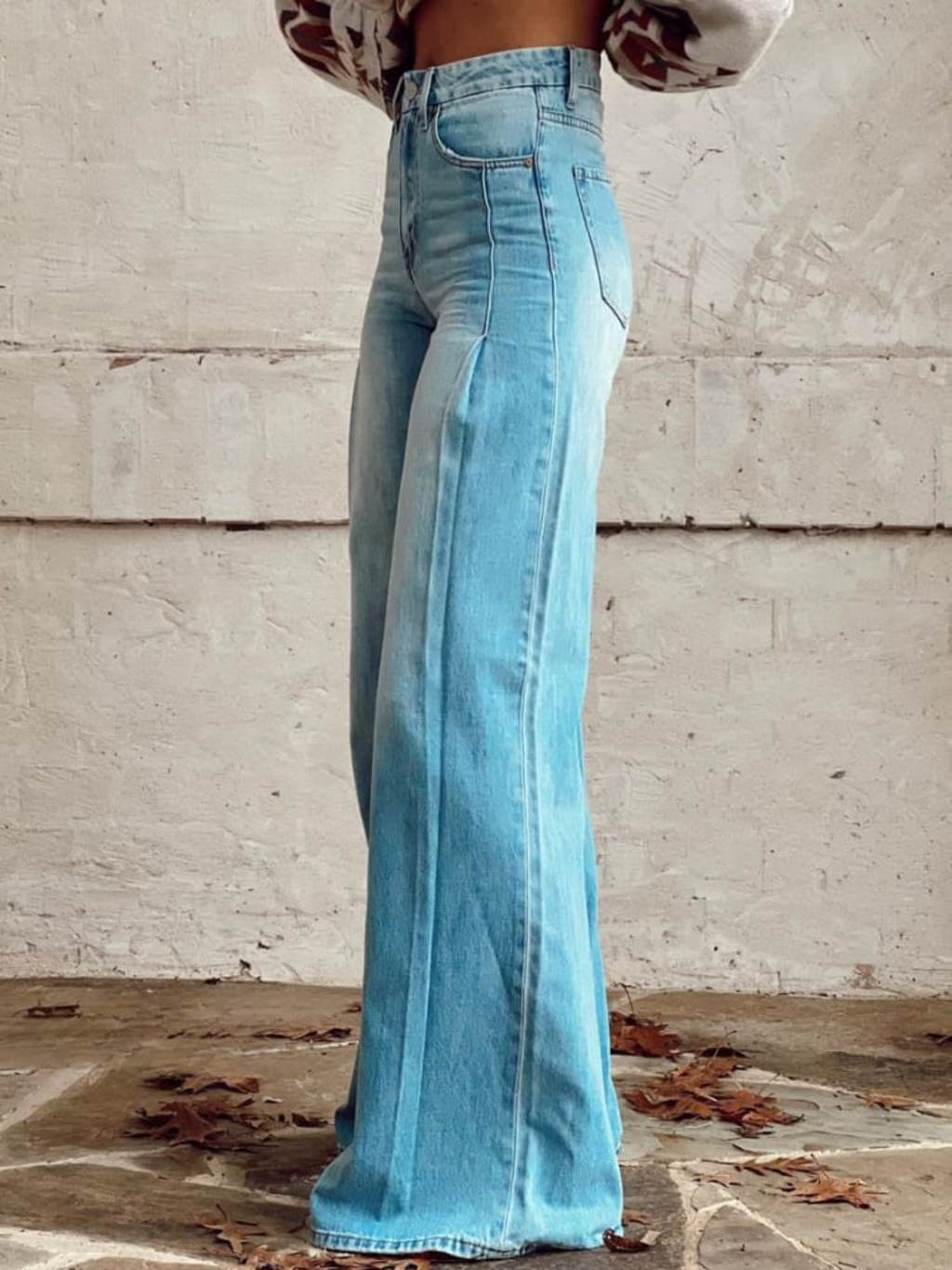 Women's High Waist Wide Leg Jeans | Relaxed Fit & Belt Loops