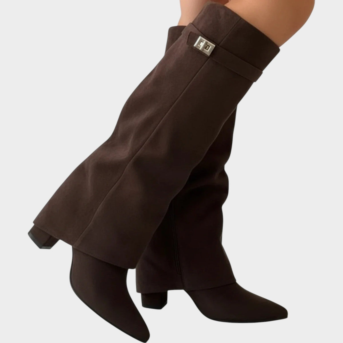 Women's Knee High Boots Casual Faux Suede Slouch Low Heel – view 3