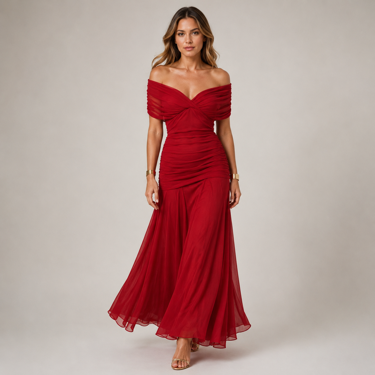 Women's Maxi Dress Viscose Chiffon Elegant Flowing Fit – view 8