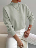 Marta Ribbed Turtleneck Loose Fit Sweater - front view