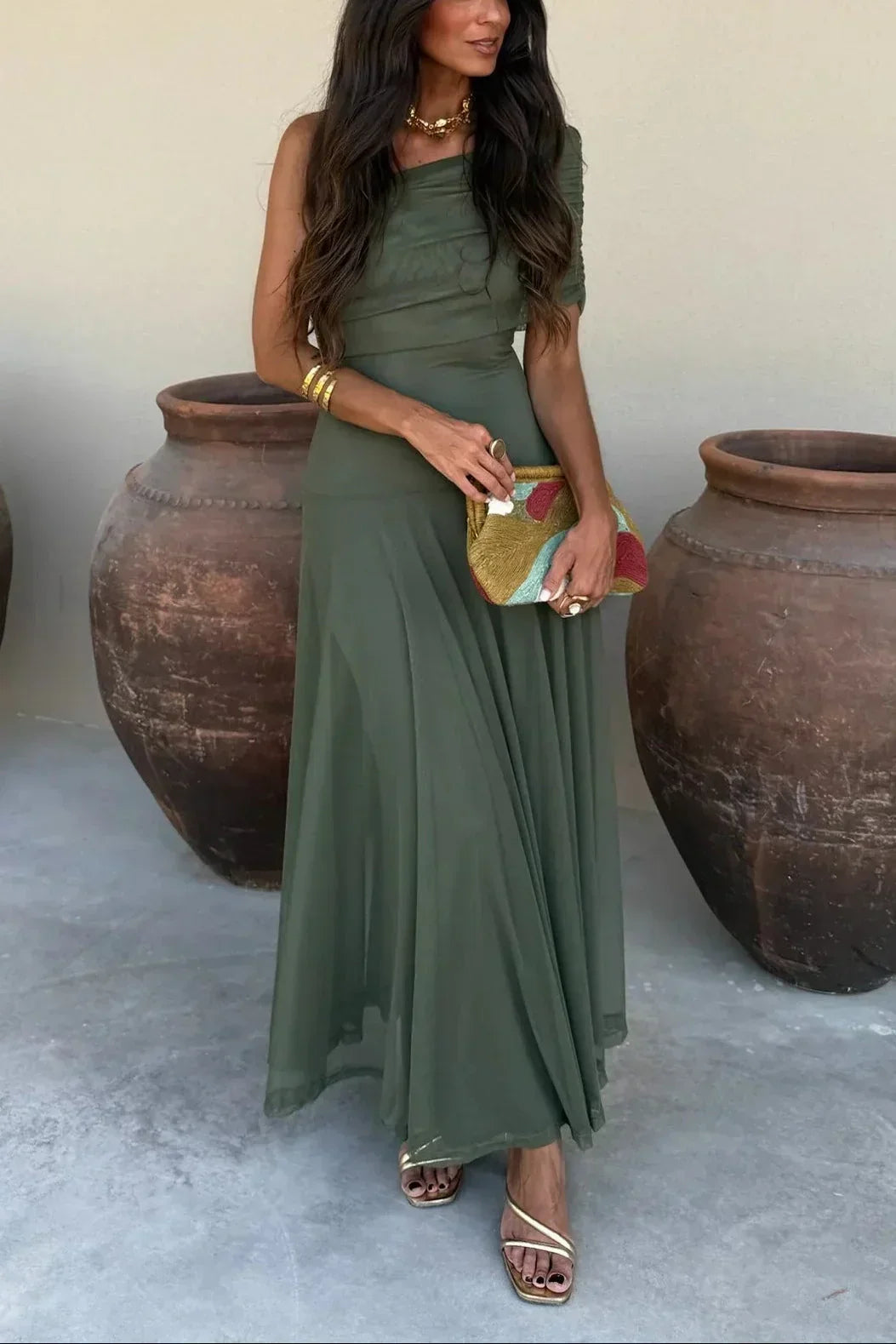 Women's One Shoulder Maxi Dress for Occasions – view 10