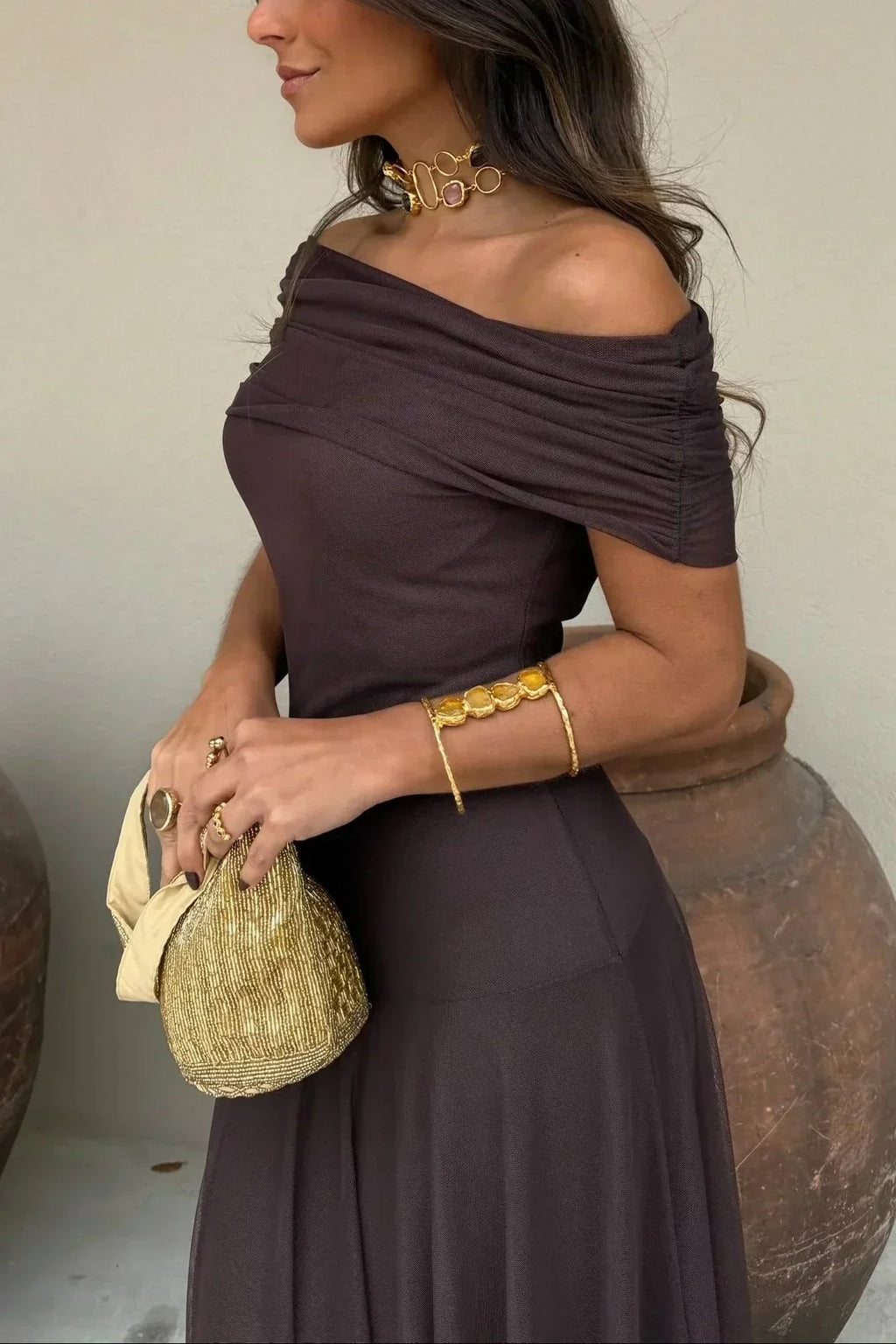 Women's One Shoulder Maxi Dress for Occasions
