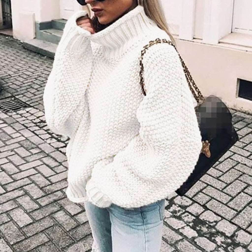 Maribel | Oversized Chunky Knit Turtleneck Sweater for Women