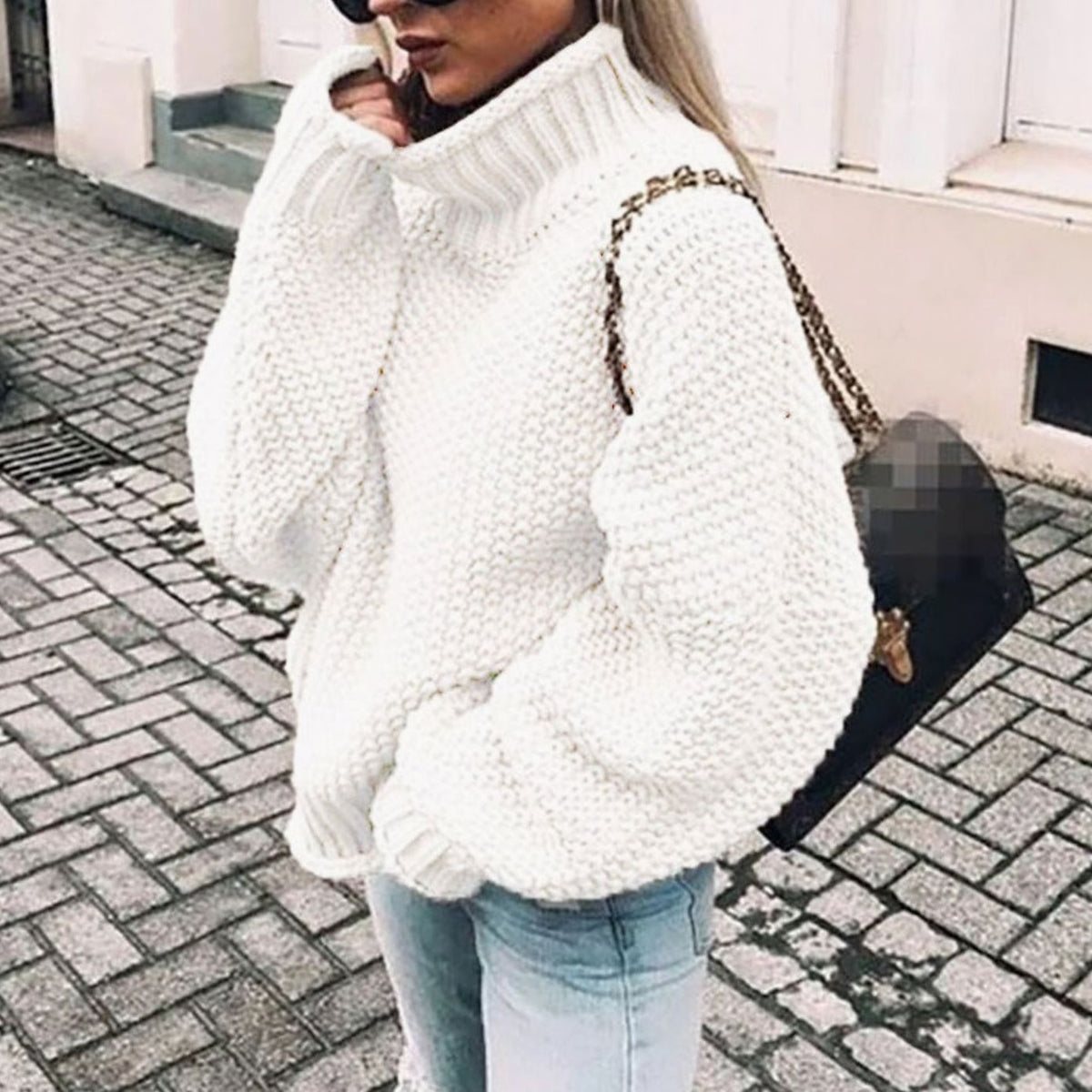 Maribel | Oversized Chunky Knit Turtleneck Sweater for Women