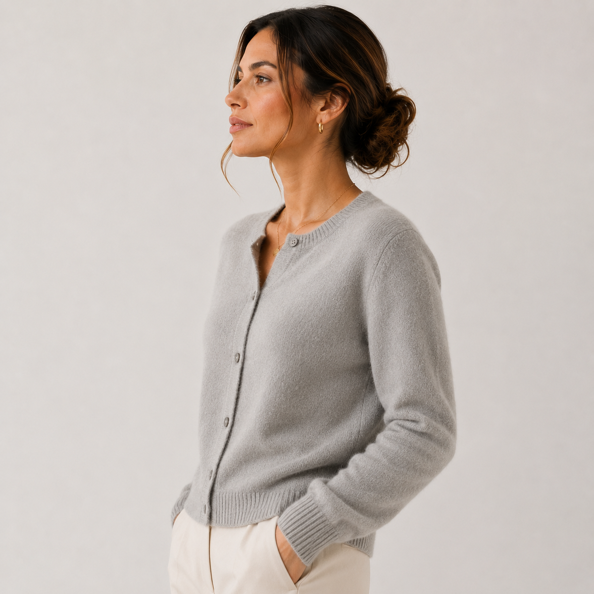 Women's Soft Knit Cardigan Classic Button Front Long Sleeve – view 2