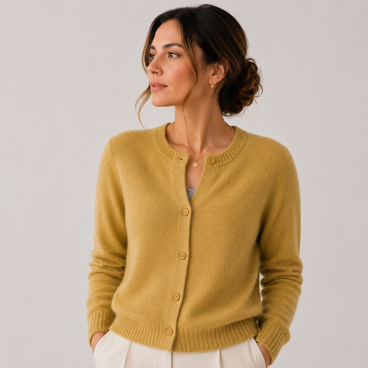 Women's Soft Knit Cardigan Classic Button Front Long Sleeve – view 9