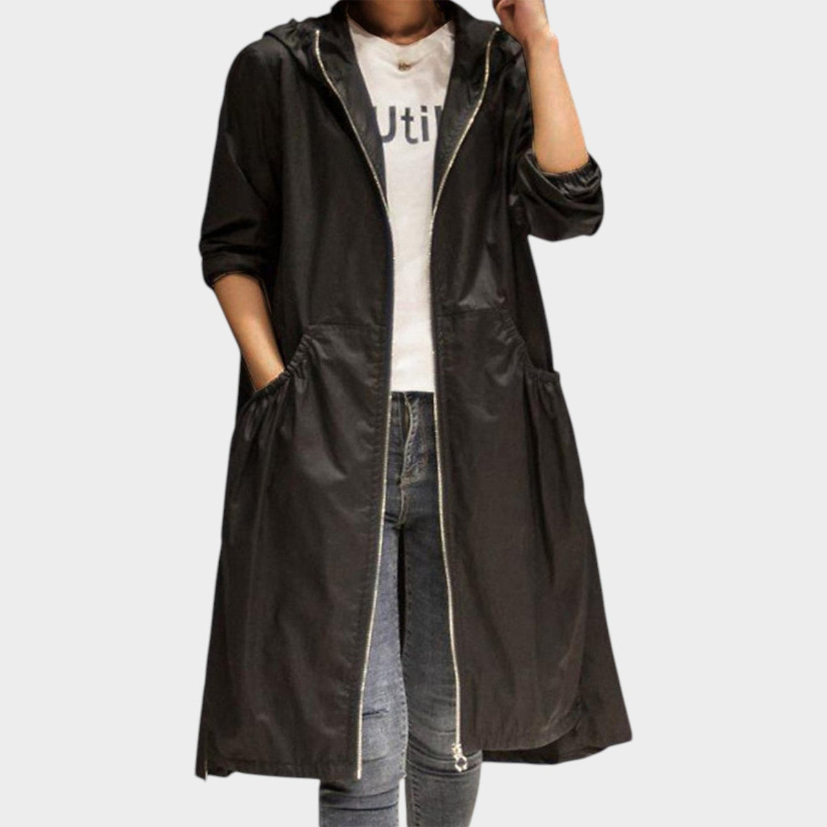 Women's Trench Coat Water-Resistant Long Line – view 4
