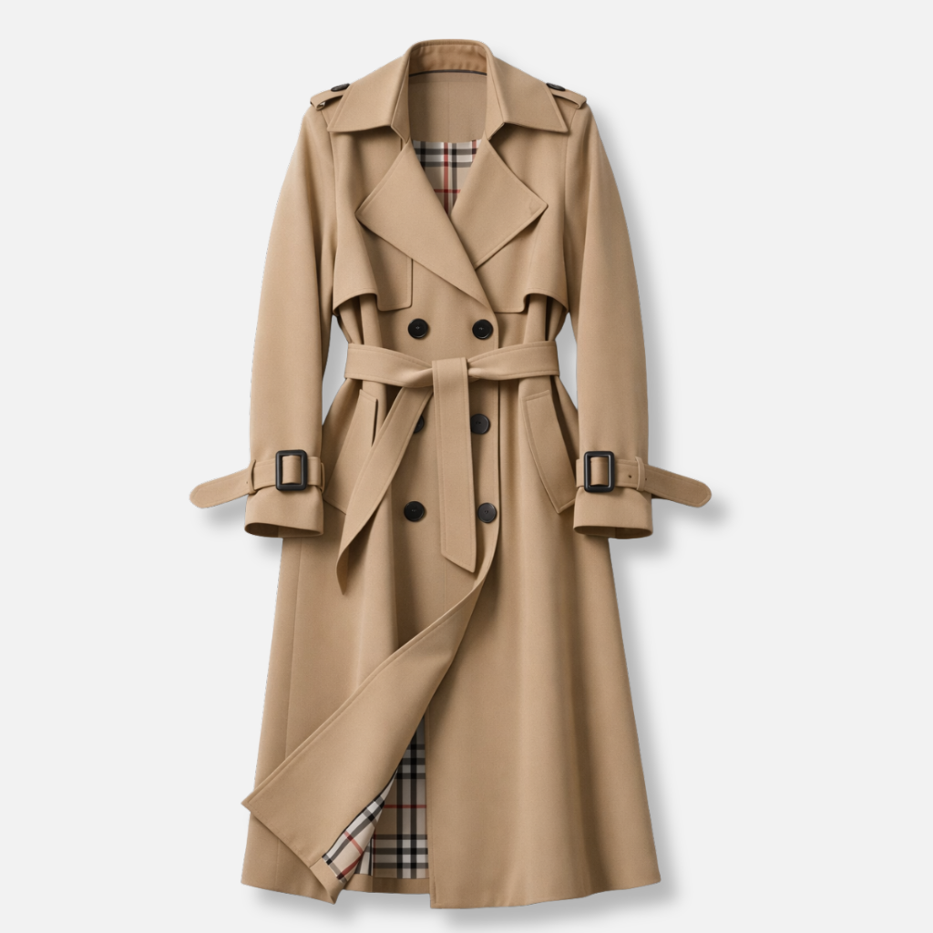Women's Trench Coat with Belted Waist – view 2