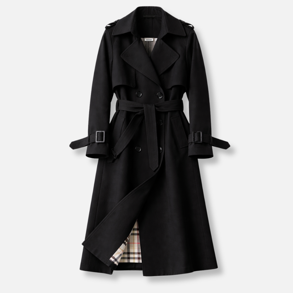Women's Trench Coat with Belted Waist – view 8