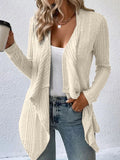 Women's Waterfall Ribbed Cardigan | Open Front & Longline Fit