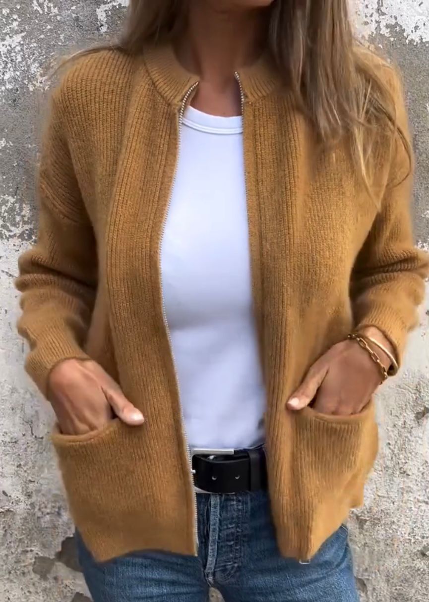 Women's Zip Front Knit Cardigan – view 11