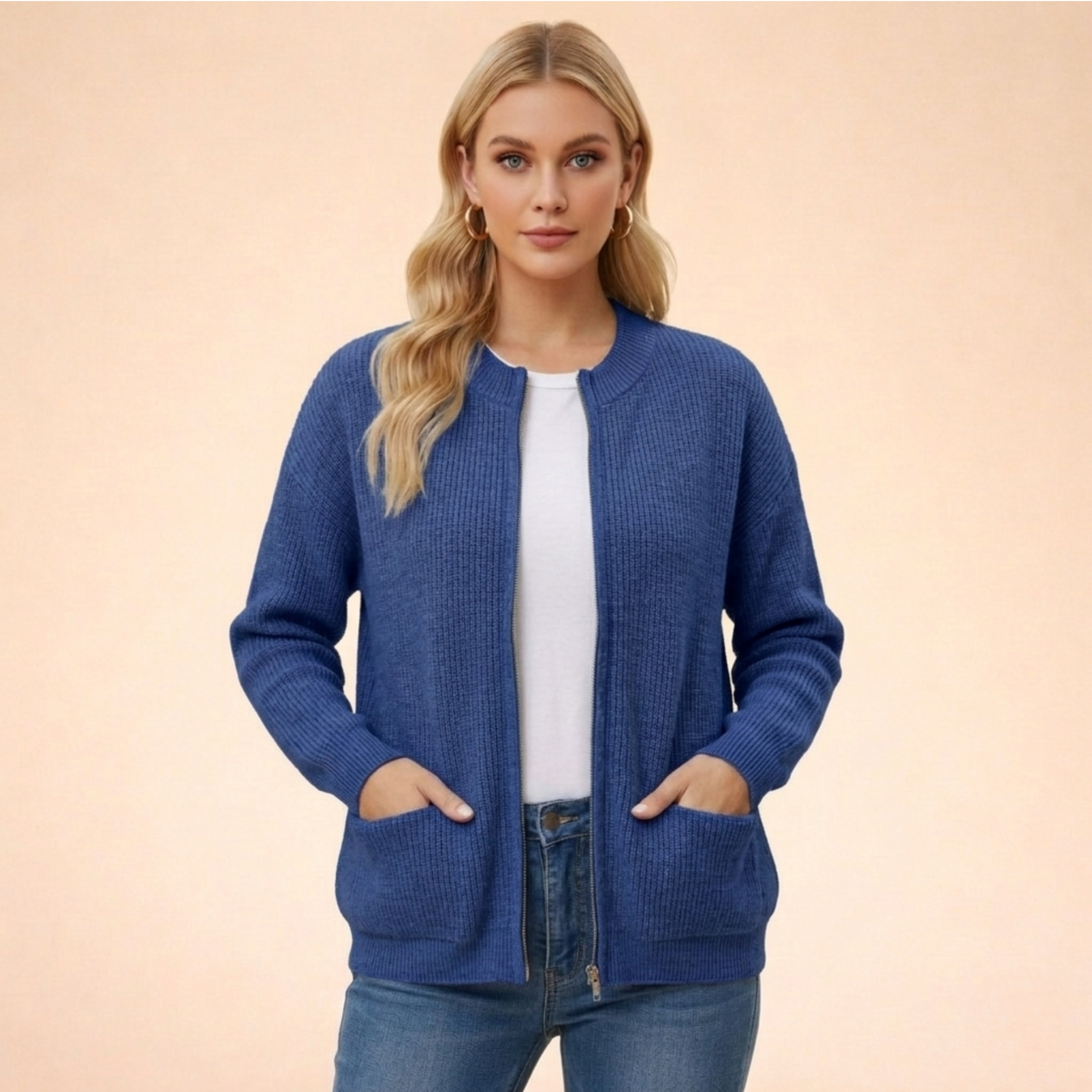 Women's Zip Front Knit Cardigan – view 4