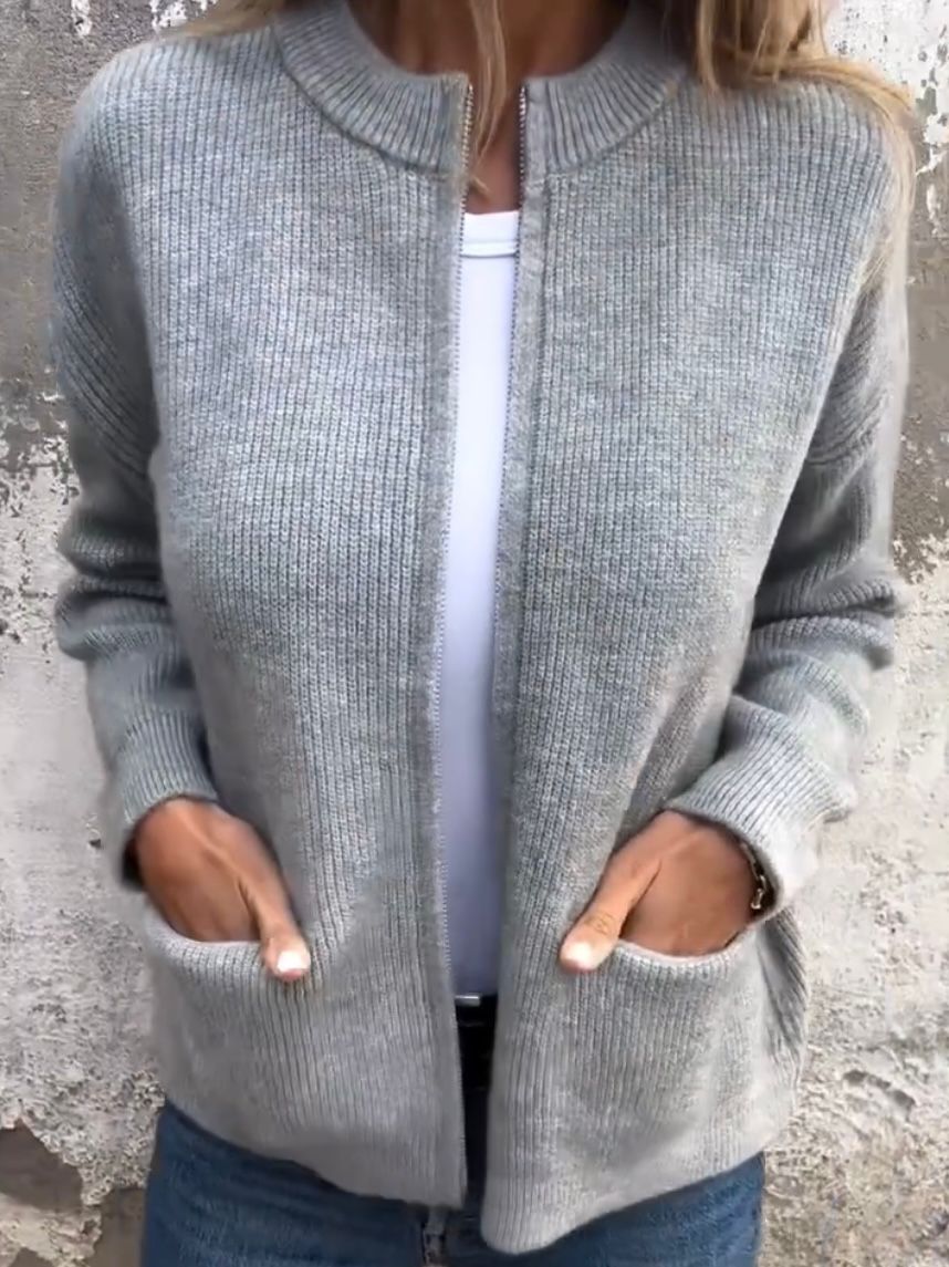 Women's Zip Front Knit Cardigan – view 9